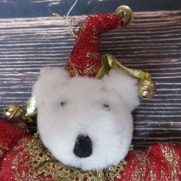 Christmas Jester 8" Plush Bear - Vintage - Picture 2 of 5